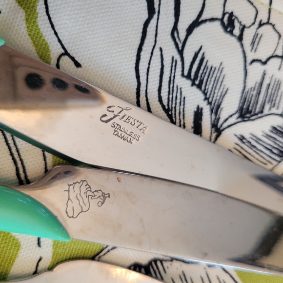 Fiesta Sea Mist Flatware ~ Swirl ~ 6 Pieces ~ Post-86 ~ Collectible - Picture 7 of 16